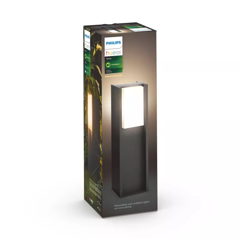 Philips Hue White Turaco lauko stulpinis šviestuvas, antracitas