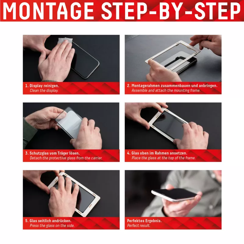 Displex apsauginis stiklas (10H), skirtas Apple iPhone XR/11, Eco montavimo rėmelis, grūdintas stiklas, atsparus įbrėžimams, draugiškas dėklui