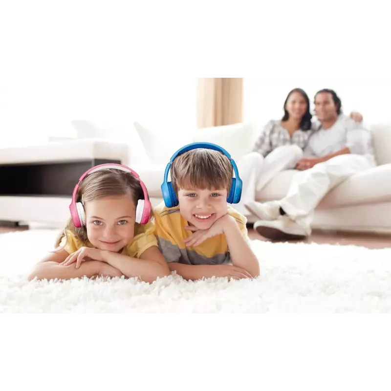Ausinės vaikams Lenco HPB-110PK Bluetooth, 85 dB ribotuvas, rožinės