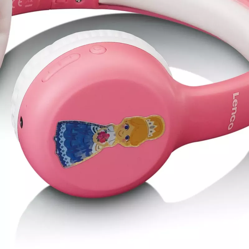 Ausinės vaikams Lenco HPB-110PK Bluetooth, 85 dB ribotuvas, rožinės