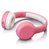Ausinės vaikams Lenco HPB-110PK Bluetooth, 85 dB ribotuvas, rožinės