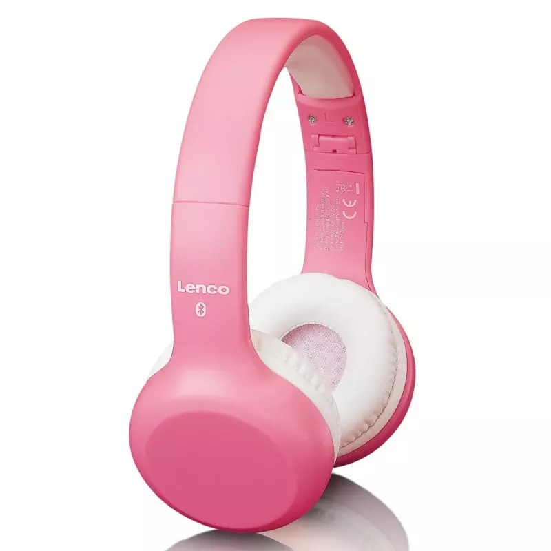 Ausinės vaikams Lenco HPB-110PK Bluetooth, 85 dB ribotuvas, rožinės