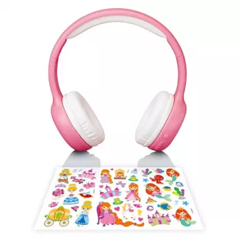 Ausinės vaikams Lenco HPB-110PK Bluetooth, 85 dB ribotuvas, rožinės