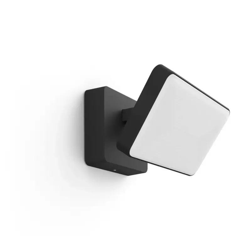 Philips Hue White Welcome Floodlight lauko prožektorius, 20.5 W LED, 220–240 V įvadas, 24 V šviestuvas, juodas, 160×220×153 mm