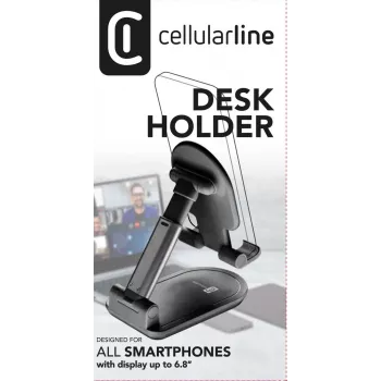 Cellularline Desk Holder – sulankstomas universalus stovas išmaniesiems telefonams ir planšetėms