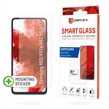 Displex Smart Glass (9H) Samsung Galaxy A52/A52(s) 5G/A53 5G, montavimo lipdukas, nedūžtantis, itin plonas, nematomas