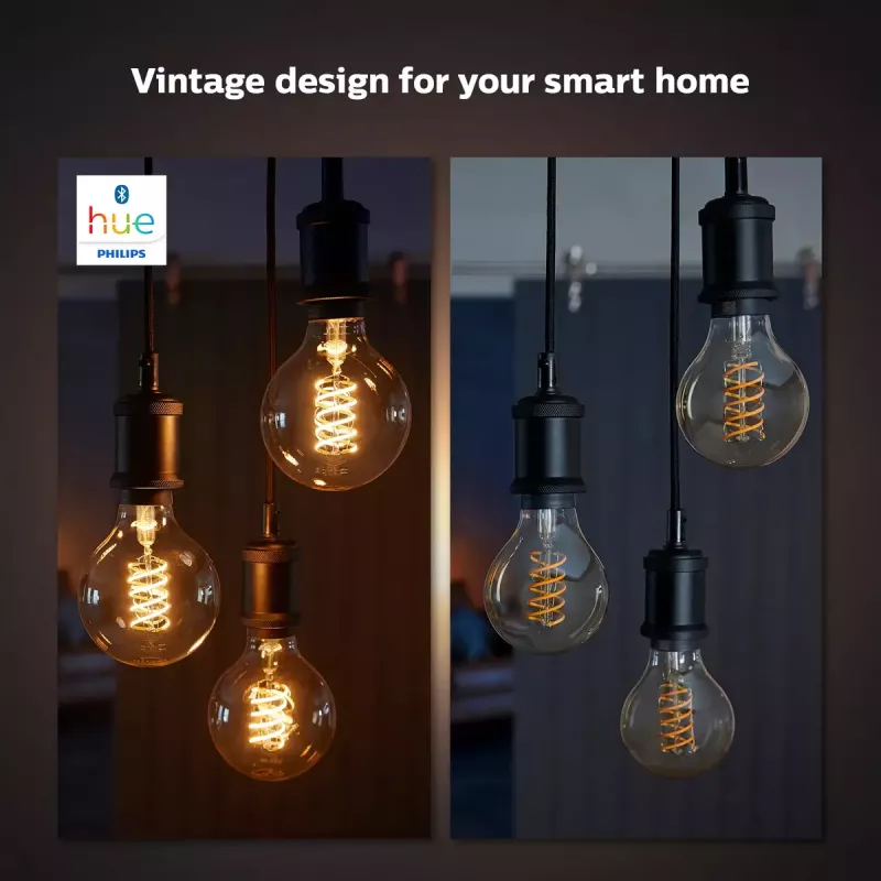 Išmanioji lemputė Philips ST64 Edison E27 Bluetooth/Zigbee, 7 W, permatoma, 60×135 mm