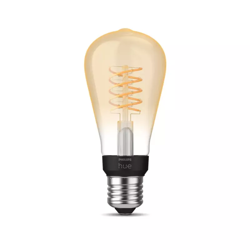 Išmanioji lemputė Philips ST64 Edison E27 Bluetooth/Zigbee, 7 W, permatoma, 60×135 mm