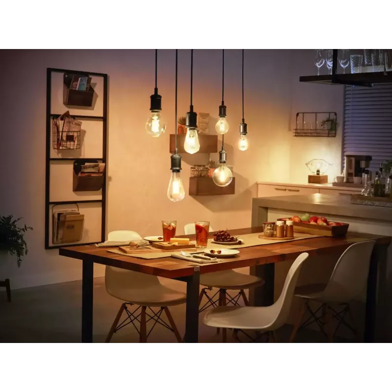 Išmanioji lemputė Philips ST64 Edison E27 Bluetooth/Zigbee, 7 W, permatoma, 60×135 mm