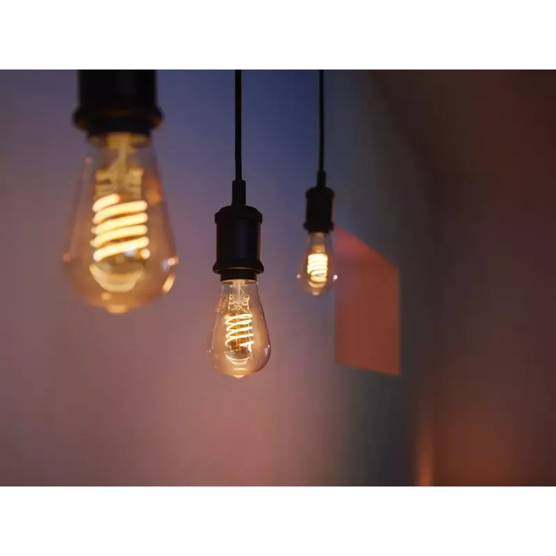 Išmanioji lemputė Philips ST64 Edison E27 Bluetooth/Zigbee, 7 W, permatoma, 60×135 mm