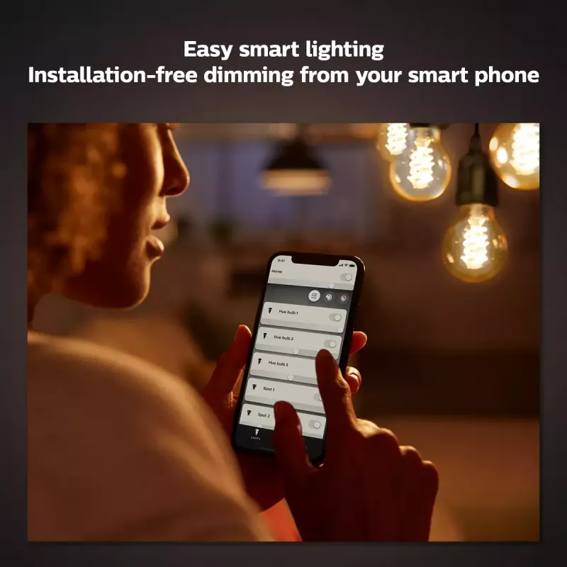 Išmanioji lemputė Philips ST64 Edison E27 Bluetooth/Zigbee, 7 W, permatoma, 60×135 mm