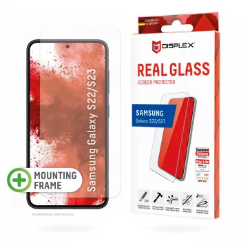 Displex Screen Protector (10H) Samsung Galaxy S22/S23, Eco montavimo rėmelis, atsparus įbrėžimams