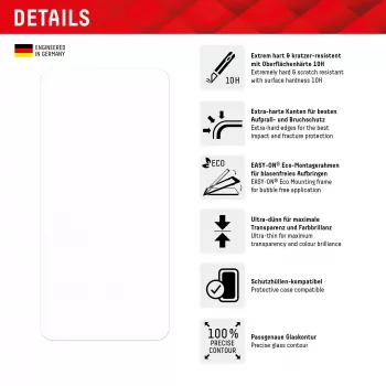 Displex Screen Protector (10H) Samsung Galaxy S22/S23, Eco montavimo rėmelis, atsparus įbrėžimams