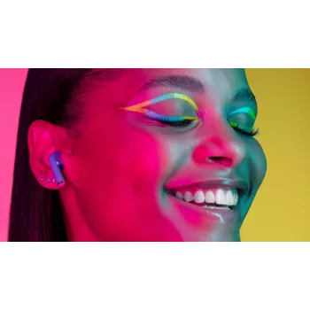 Ausinės Music Sound SWAG belaidės Bluetooth TWS į ausį, turkio spalvos