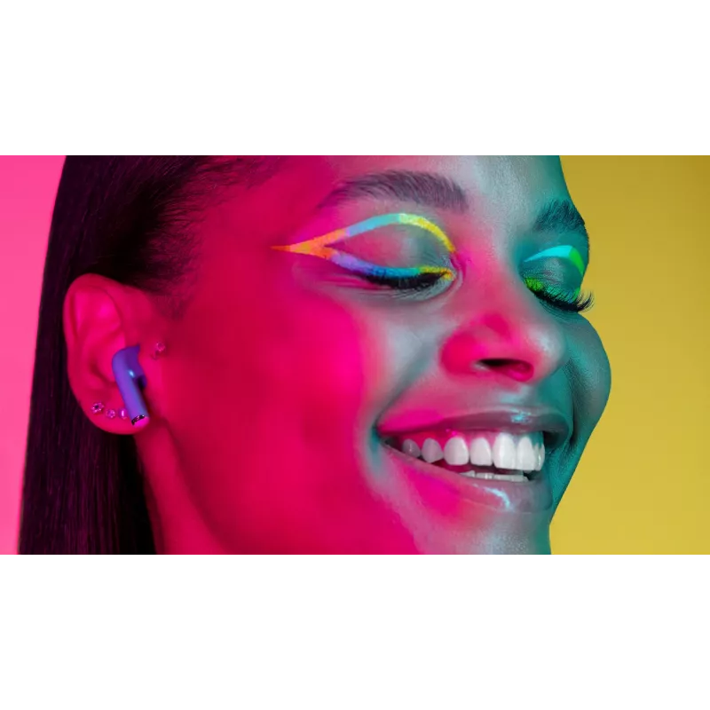 Ausinės Music Sound SWAG belaidės Bluetooth TWS į ausį, turkio spalvos