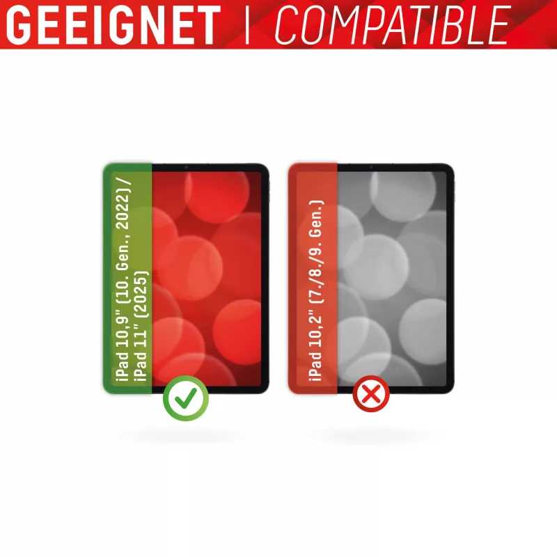 Displex Tablet Glass (9H), Apple iPad 10,9 colio (10. kartos, 2022)/11 colio (2025), Eco montavimo rėmelis, nedūžtantis