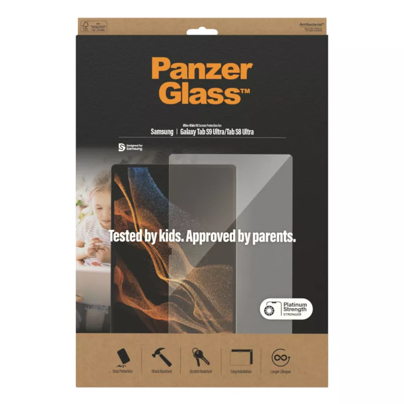 PanzerGlass ® Ekrano apsauga Samsung Galaxy Tab S8 Ultra | S9 Ultra | Ultra-Wide Fit