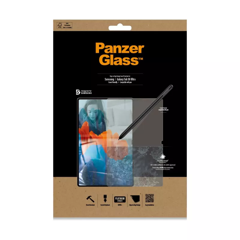 PanzerGlass ® Ekrano apsauga Samsung Galaxy Tab S8 Ultra | S9 Ultra | Ultra-Wide Fit