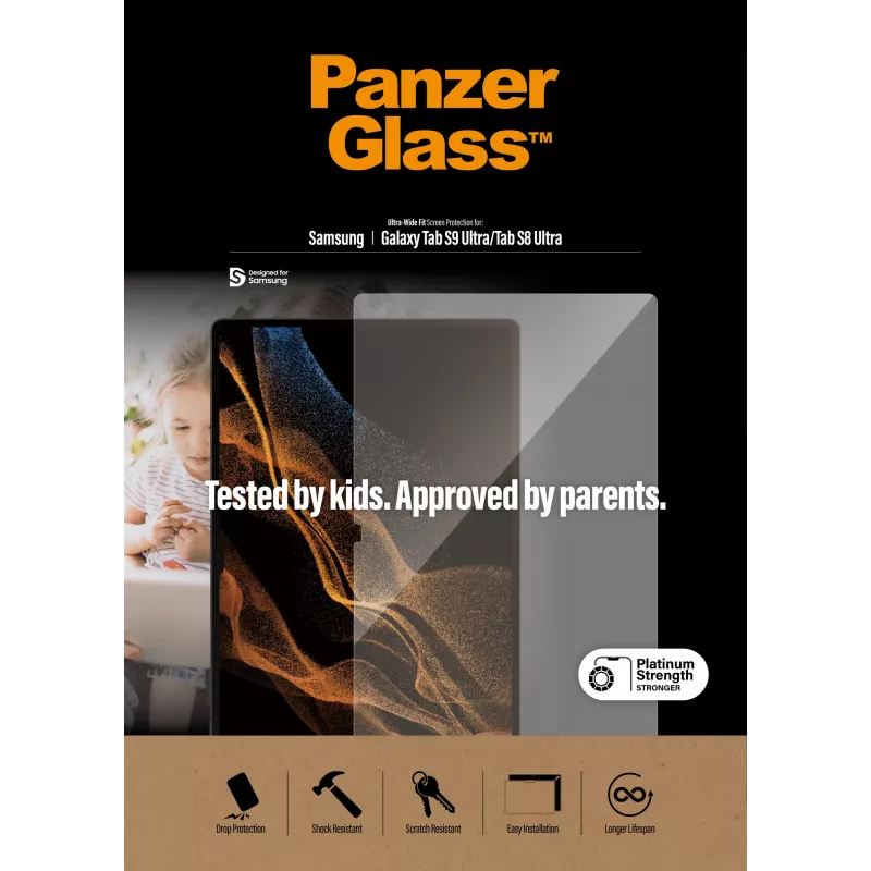 PanzerGlass ® Ekrano apsauga Samsung Galaxy Tab S8 Ultra | S9 Ultra | Ultra-Wide Fit