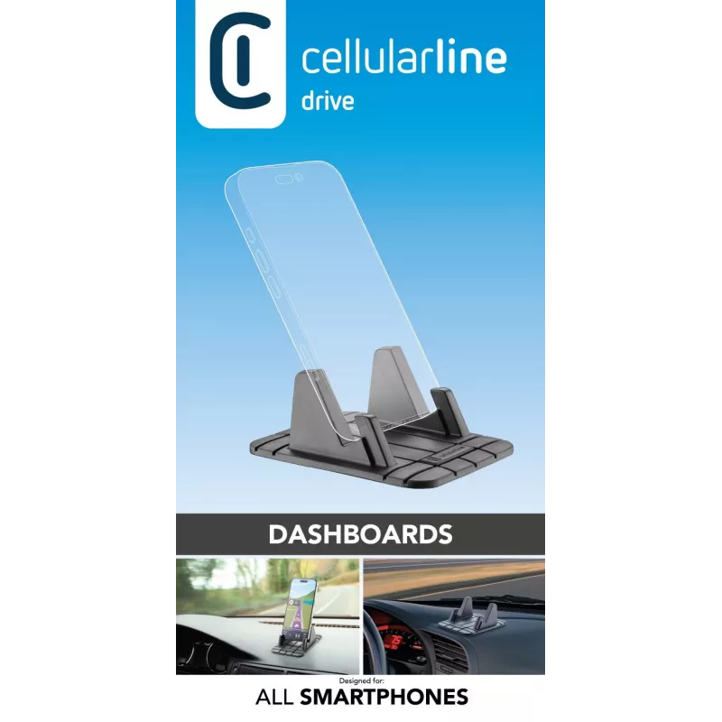 Cellularline Dash Pad Pro - Universalus automobilio prietaisų skydelio laikiklis išmaniesiems telefonams