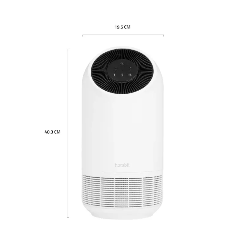 Oro valytuvas Hombli Smart Air Purifier Avanca International BV, 30 dB, baltas/juodas