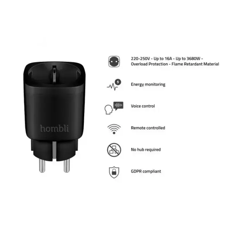 Išmanusis kištukas Avanca International BV Hombli Smart Socket EU Black