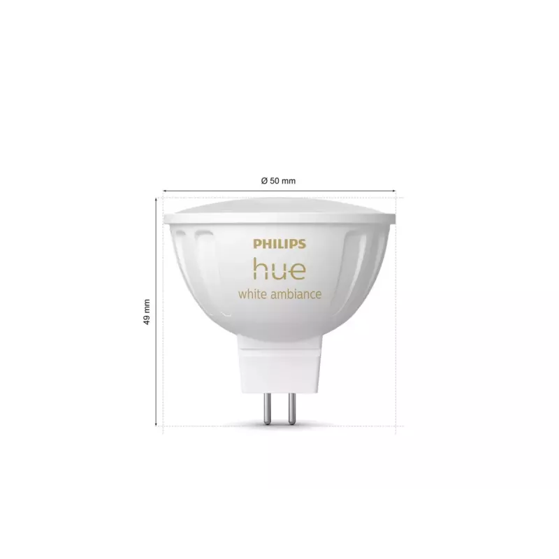 Prožektorius Philips Hue White Ambience MR16, GU53, 5,1 W, Bluetooth / Zigbee