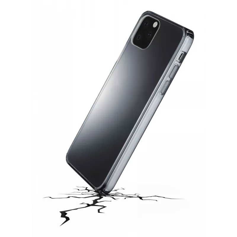 Cellularline Clear Protect kietas dėklas iPhone 12/12 Pro su guminiais kraštais
