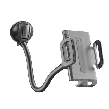 Sourcing Cellularline Hug Flexi XL universalus laikiklis su siurbtuku mobiliesiems telefonams, juodas/pilkas