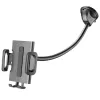 Sourcing Cellularline Hug Flexi XL universalus laikiklis su siurbtuku mobiliesiems telefonams, juodas/pilkas