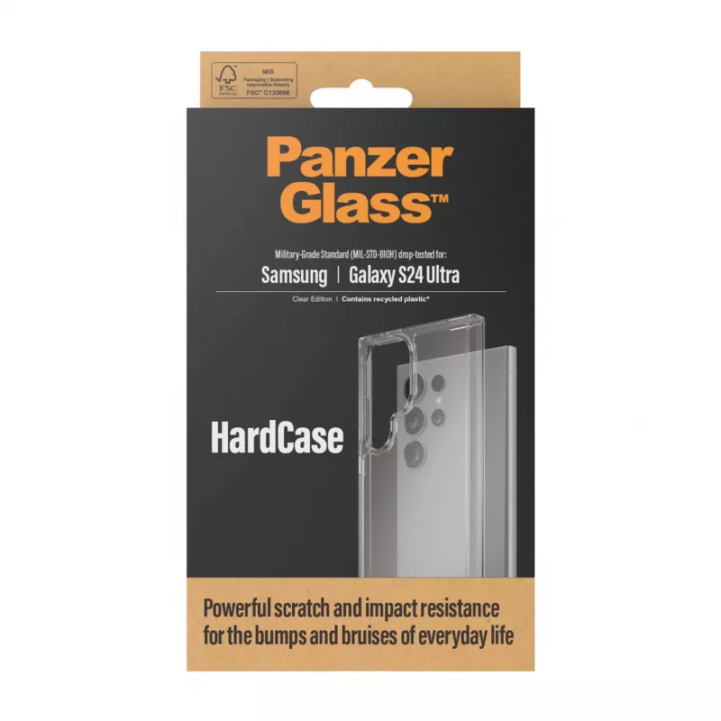 PanzerGlass ® HardCase Transparent Samsung Galaxy S24 Ultra, Dėklas, Samsung, Samsung - Galaxy S24 Ultra, Skaidrus