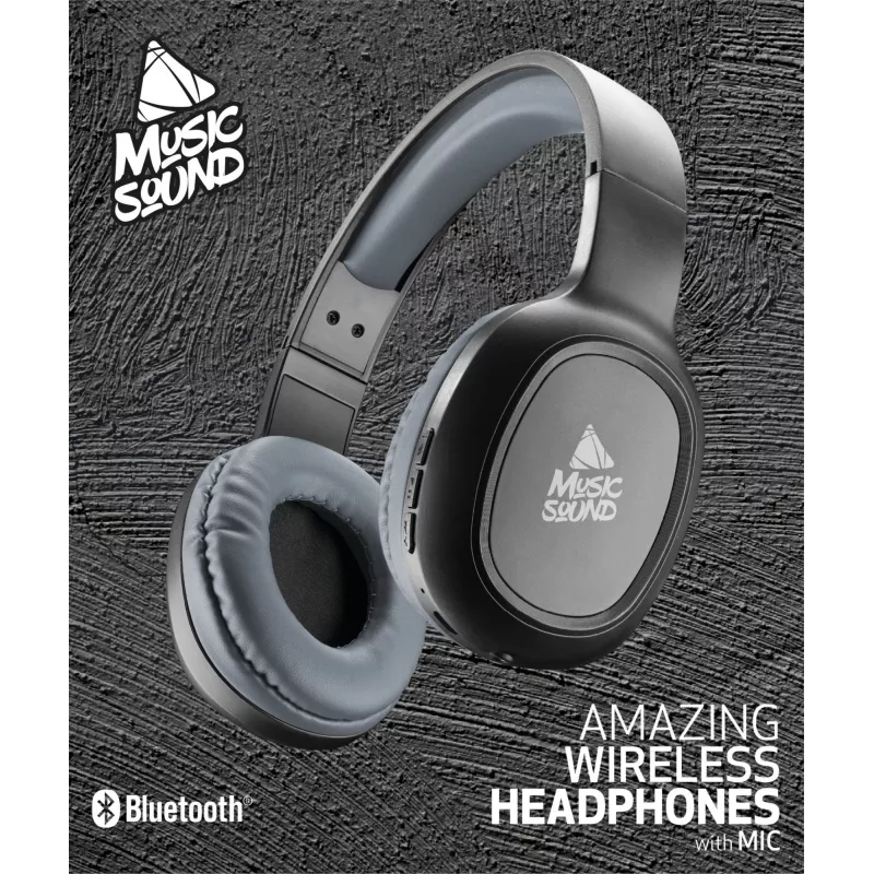 Belaidės ausinės Music Sound HEADBAND BT BASIC su mikrofonu ir nuotolinio valdymo pulteliu