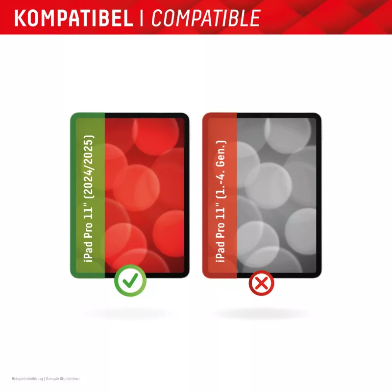 Displex Tablet Glass (9H) Apple iPad Pro 11'' (2025/2024) – neardomas, itin plonas, nematomas apsauginis stiklas su EASY-ON® Eco montavimo rėmeliu