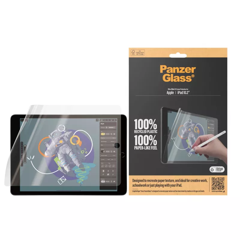 PanzerGlass® GraphicPaper® ekrano apsauga iPad 10,2'' (2019-2021) | ypač platus dengimas