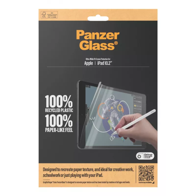PanzerGlass® GraphicPaper® ekrano apsauga iPad 10,2'' (2019-2021) | ypač platus dengimas