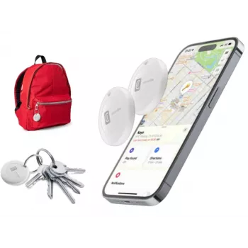 Cellularline Tracy 2 vnt. rinkinys – Daiktų sekiklis su Apple Find My palaikymu, balta, atspari dulkėms