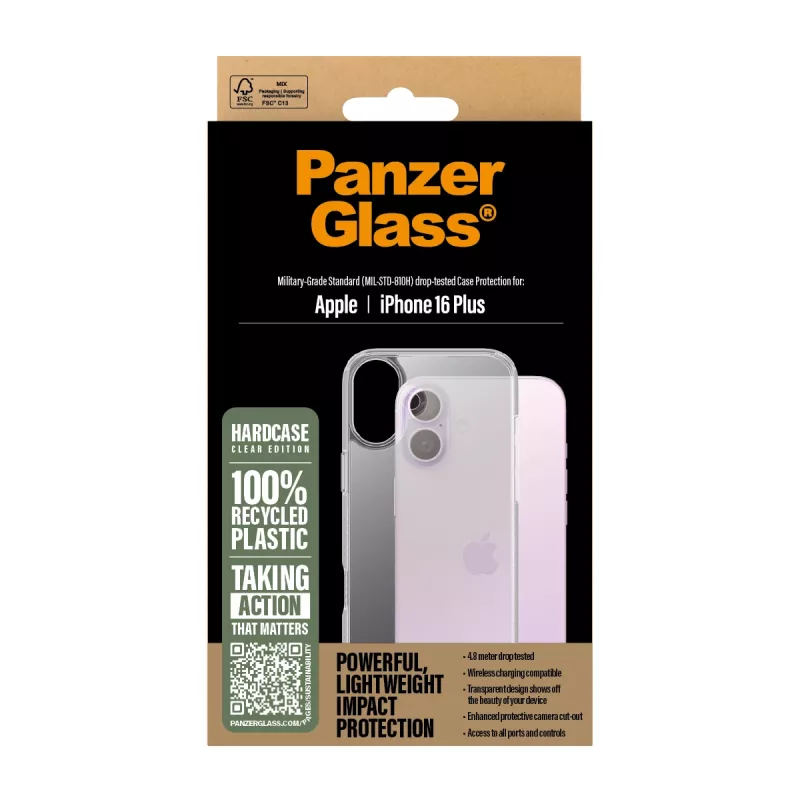 Dėklas PanzerGlass HardCase Skaidrus iPhone '24 6.7 col.