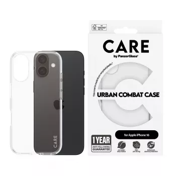 PanzerGlass CARE by Flagship Case permatomas dėklas Urban Combat iPhone '24 6.1 colio