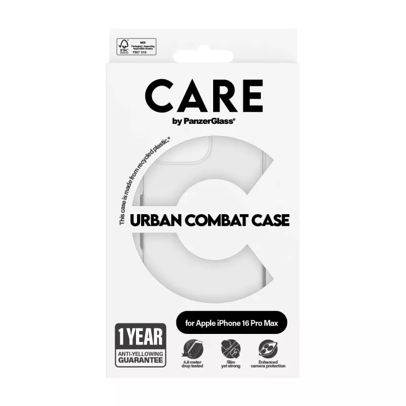 PanzerGlass CARE by ® Flagship Case Transparent Urban Combat iPhone '24 6.9 colio Pro