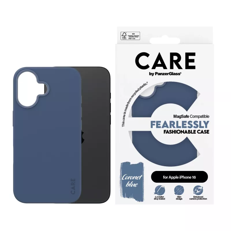 Dėklas PanzerGlass CARE by Fashionable Case Blue su MagSafe, iPhone 16