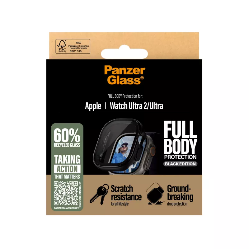 PanzerGlass ® Dėklas Full Body Black Apple Watch Ultra 3 | Ultra 2 | Ultra | 49mm