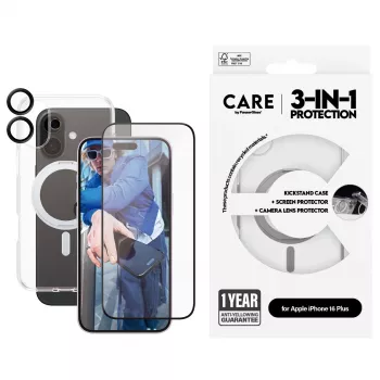 PanzerGlass CARE by ® 3-in-1 Ceramic Bundle iPhone 16 Plus