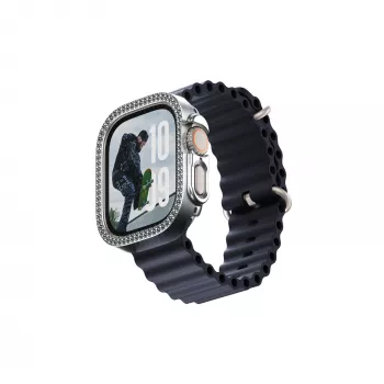PanzerGlass SAFE. by® Bling Bumper sidabrinis Apple Watch Ultra 3 | Ultra 2 | Ultra | 49 mm
