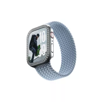 PanzerGlass SAFE. by ® Bling Bumper sidabrinis permatomas Apple Watch Series 10 46 mm apsauginis rėmelis