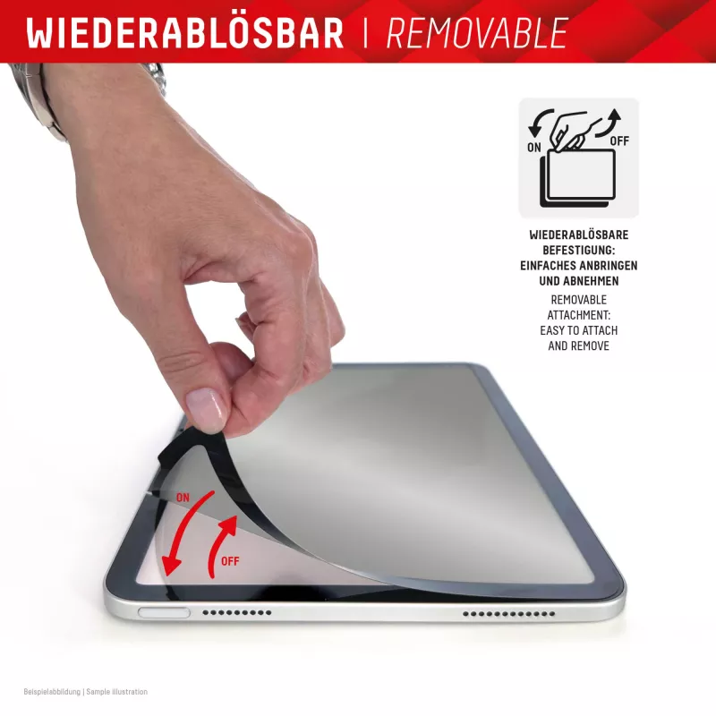 Displex TABLET PRIVACY SAFE nuimamas dvipusis privatumo filtras, skirtas iPad Pro 13 colių / Air 13 colių (2024/2025)