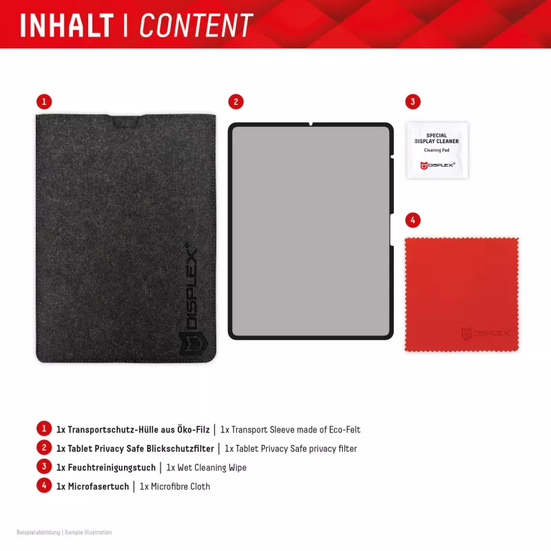 Displex TABLET PRIVACY SAFE nuimamas dvipusis privatumo filtras, skirtas iPad Pro 13 colių / Air 13 colių (2024/2025)