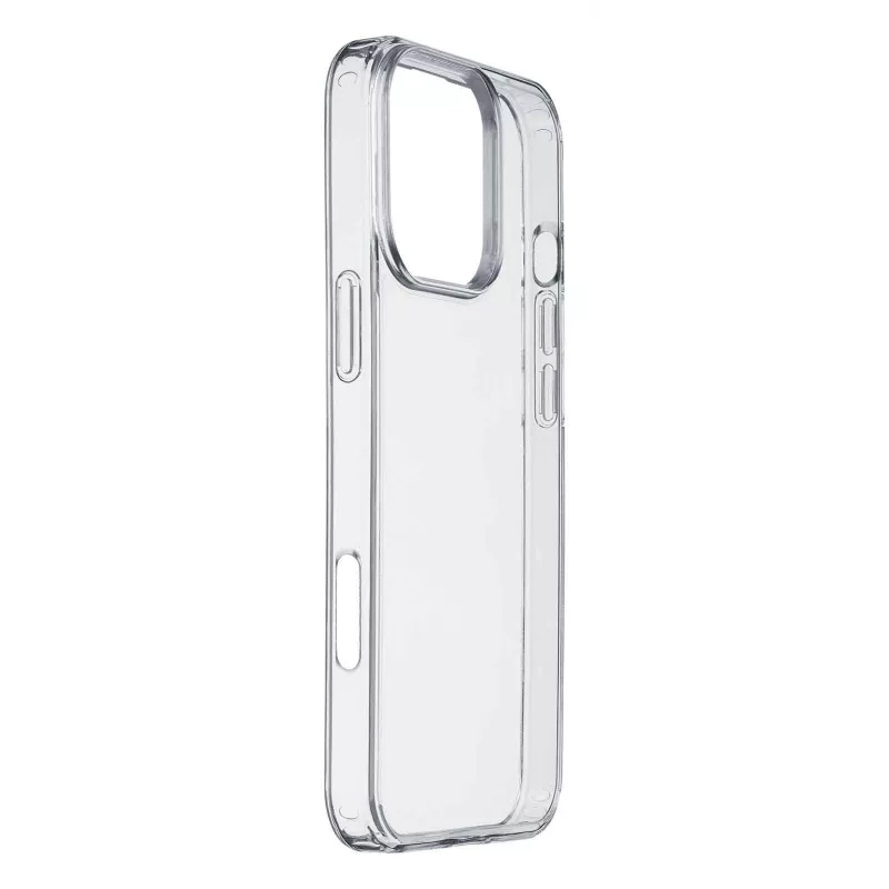 Cellularline Clear Strong - iPhone 16 Pro kietas dėklas su guminiais kraštais