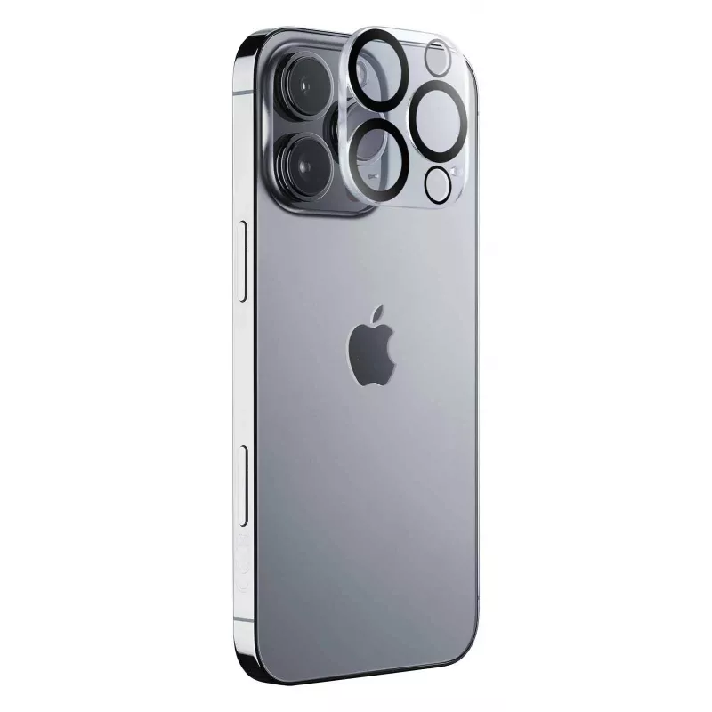 Cellularline apsauginis stiklas fotoaparatui, skirtas Apple iPhone 16 Pro Max, permatomas, atsparus įbrėžimams ir smūgiams