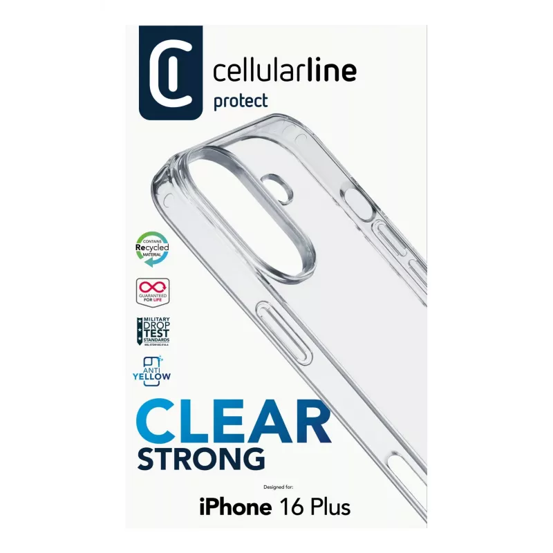 Dėklas Cellularline CLEARDUOIPH16MAXT iPhone 16 Plus 17 cm Skaidrus