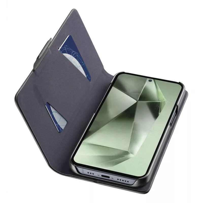 Cellularline Book Galaxy S24 FE dėklas su kortelių kišene ir magnetiniu užsegimu